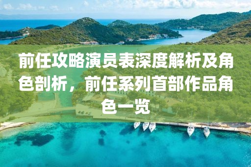 前任攻略演员表深度解析及角色剖析，前任系列首部作品角色一览