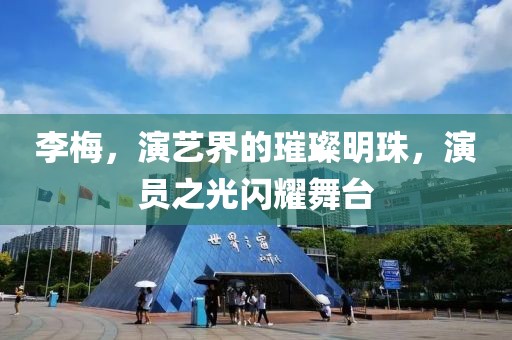 李梅，演艺界的璀璨明珠，演员之光闪耀舞台