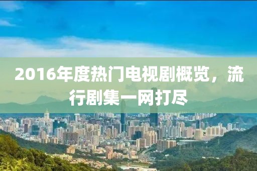 2016年度热门电视剧概览，流行剧集一网打尽
