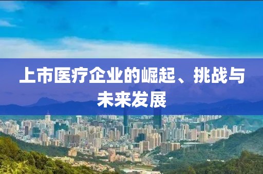 上市医疗企业的崛起、挑战与未来发展
