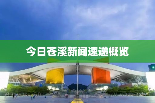今日苍溪新闻速递概览