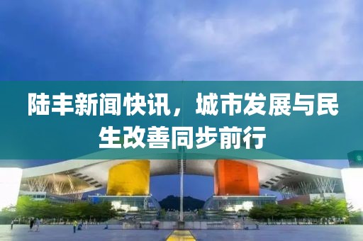 陆丰新闻快讯，城市发展与民生改善同步前行