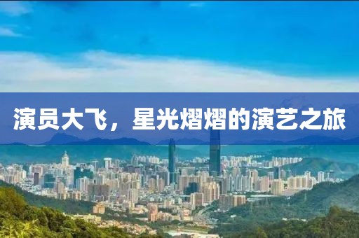 演员大飞，星光熠熠的演艺之旅