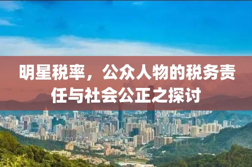 明星税率，公众人物的税务责任与社会公正之探讨