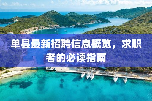 单县最新招聘信息概览，求职者的必读指南