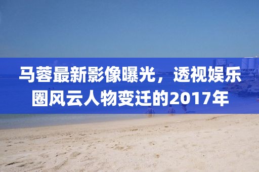 马蓉最新影像曝光，透视娱乐圈风云人物变迁的2017年