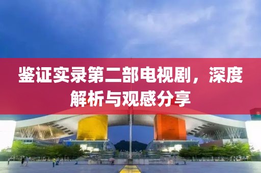 鉴证实录第二部电视剧，深度解析与观感分享
