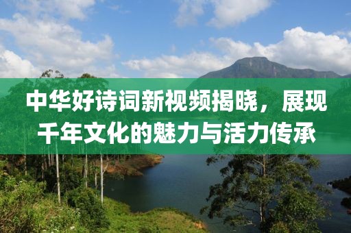 中华好诗词新视频揭晓，展现千年文化的魅力与活力传承