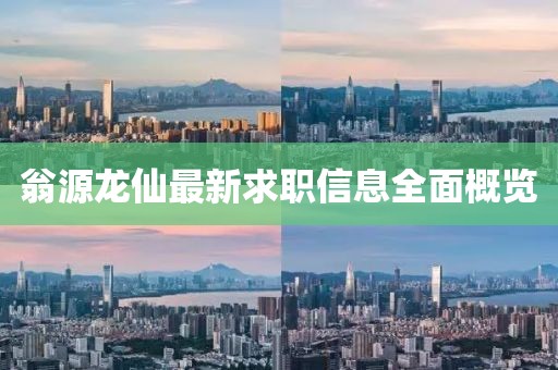 翁源龙仙最新求职信息全面概览