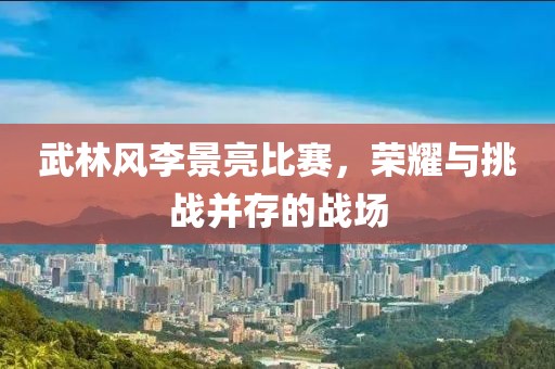 武林风李景亮比赛，荣耀与挑战并存的战场