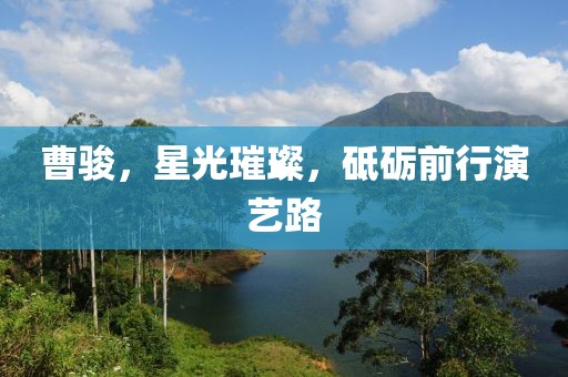 曹骏，星光璀璨，砥砺前行演艺路