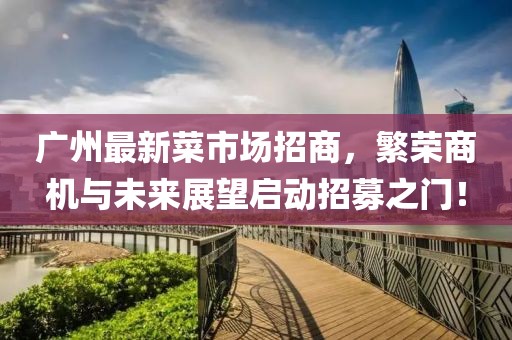 广州最新菜市场招商，繁荣商机与未来展望启动招募之门！
