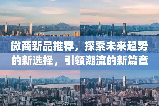 微商新品推荐，探索未来趋势的新选择，引领潮流的新篇章