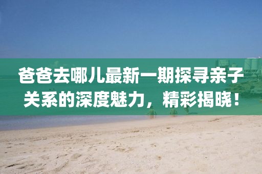 爸爸去哪儿最新一期探寻亲子关系的深度魅力，精彩揭晓！