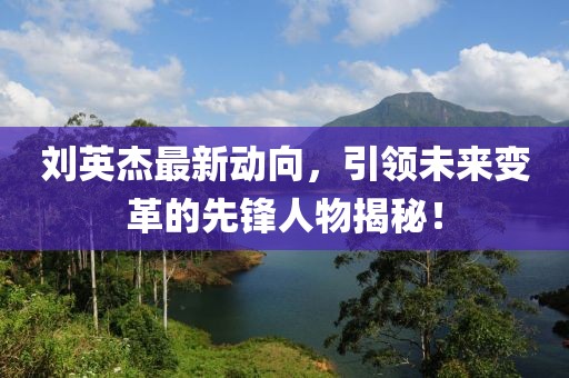 刘英杰最新动向，引领未来变革的先锋人物揭秘！