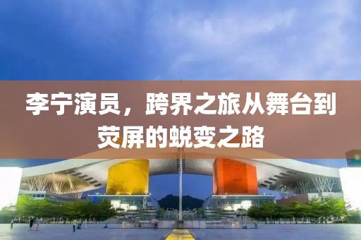 李宁演员，跨界之旅从舞台到荧屏的蜕变之路