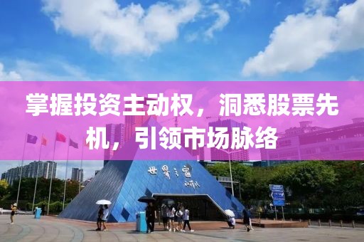 掌握投资主动权，洞悉股票先机，引领市场脉络