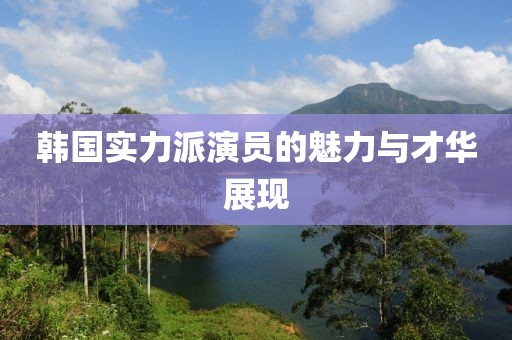 韩国实力派演员的魅力与才华展现