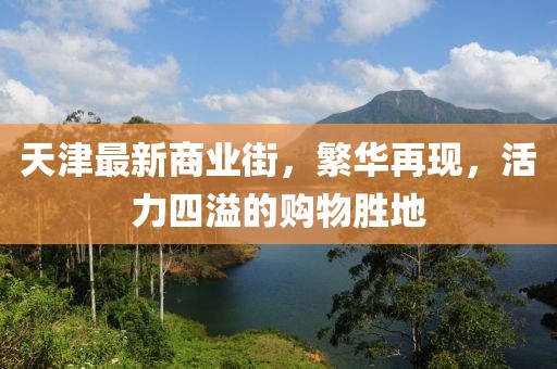天津最新商业街，繁华再现，活力四溢的购物胜地