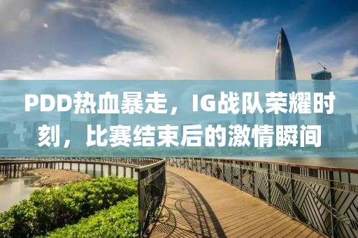 PDD热血暴走，IG战队荣耀时刻，比赛结束后的激情瞬间