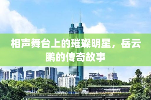 相声舞台上的璀璨明星，岳云鹏的传奇故事
