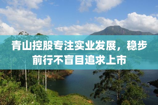 青山控股专注实业发展，稳步前行不盲目追求上市