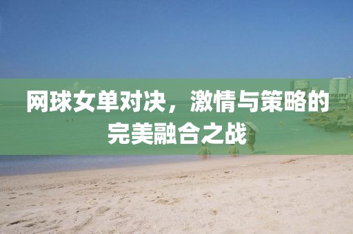网球女单对决，激情与策略的完美融合之战