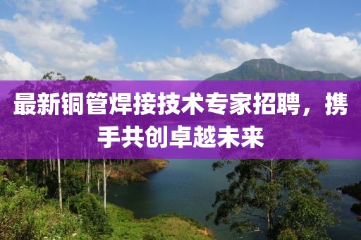 最新铜管焊接技术专家招聘，携手共创卓越未来
