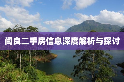 闫良二手房信息深度解析与探讨