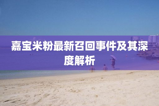 嘉宝米粉最新召回事件及其深度解析