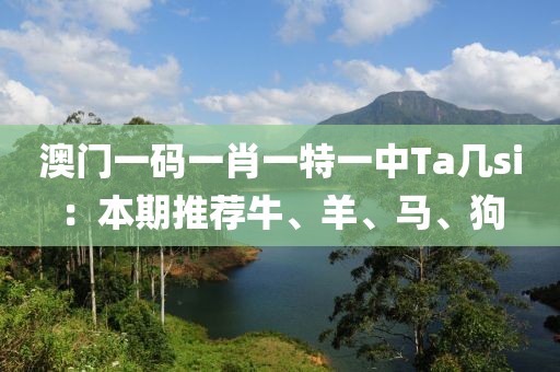 澳门一码一肖一特一中Ta几si：本期推荐牛、羊、马、狗