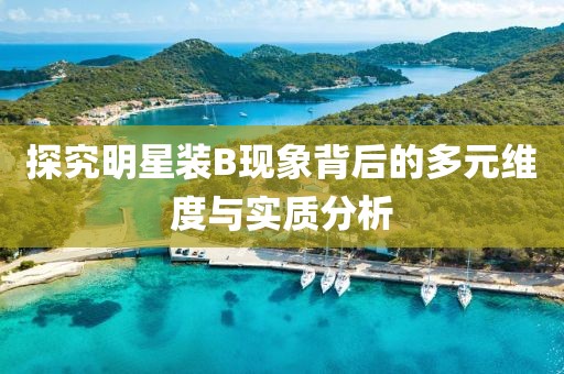 探究明星装B现象背后的多元维度与实质分析