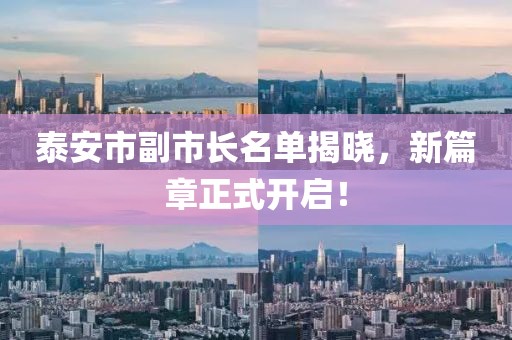 泰安市副市长名单揭晓，新篇章正式开启！