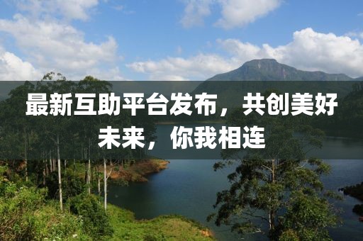 最新互助平台发布，共创美好未来，你我相连