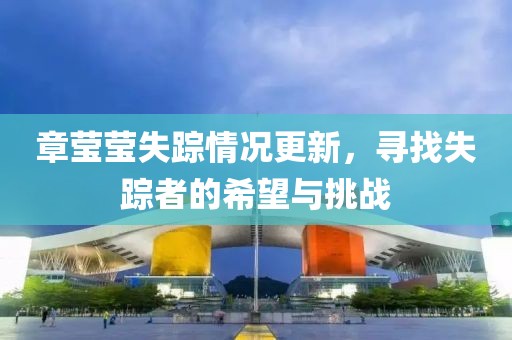章莹莹失踪情况更新，寻找失踪者的希望与挑战