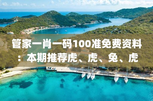 管家一肖一码100准免费资料：本期推荐虎、虎、兔、虎