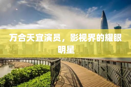 万合天宜演员，影视界的耀眼明星