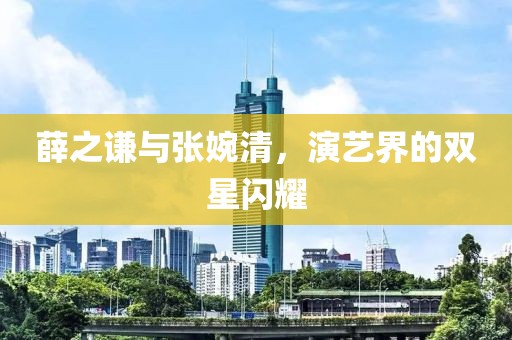 薛之谦与张婉清，演艺界的双星闪耀