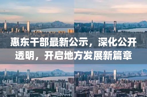 惠东干部最新公示，深化公开透明，开启地方发展新篇章