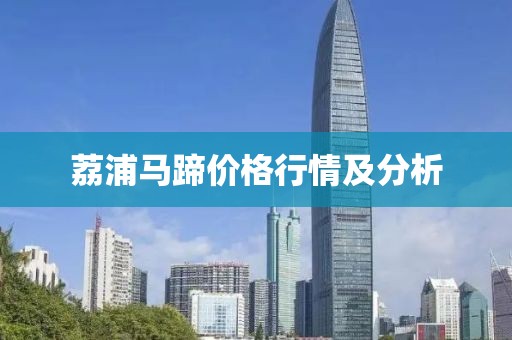 荔浦马蹄价格行情及分析