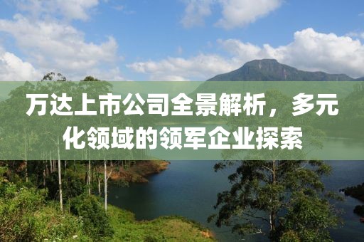 万达上市公司全景解析，多元化领域的领军企业探索