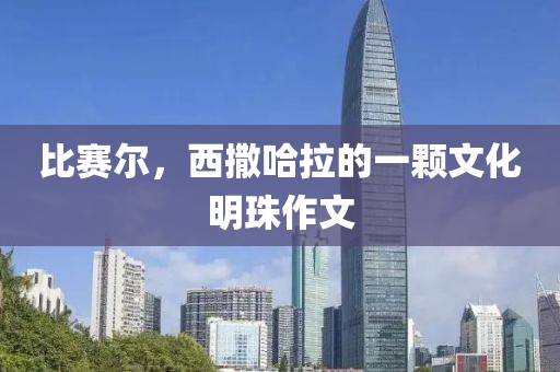 比赛尔，西撒哈拉的一颗文化明珠作文