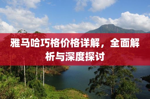 雅马哈巧格价格详解，全面解析与深度探讨