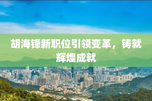 胡海锋新职位引领变革，铸就辉煌成就
