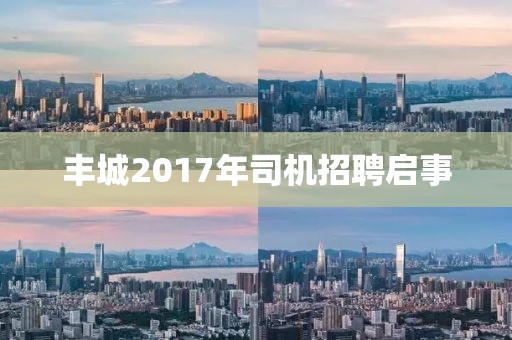 丰城2017年司机招聘启事