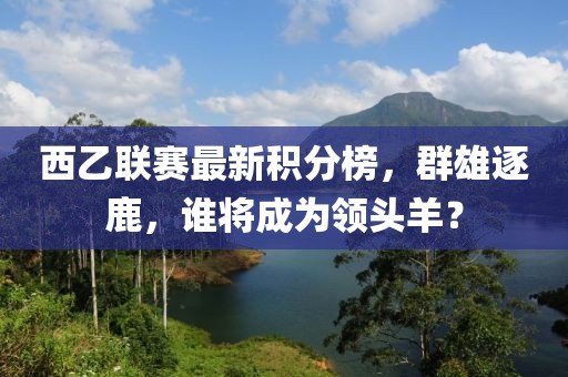 西乙联赛最新积分榜，群雄逐鹿，谁将成为领头羊？