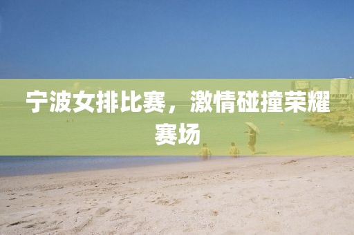 宁波女排比赛，激情碰撞荣耀赛场