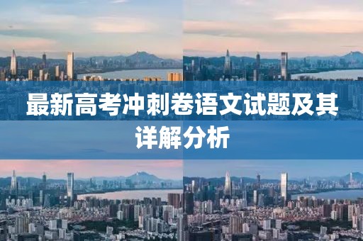 最新高考冲刺卷语文试题及其详解分析
