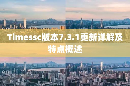Timessc版本7.3.1更新详解及特点概述