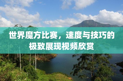 世界魔方比赛，速度与技巧的极致展现视频欣赏